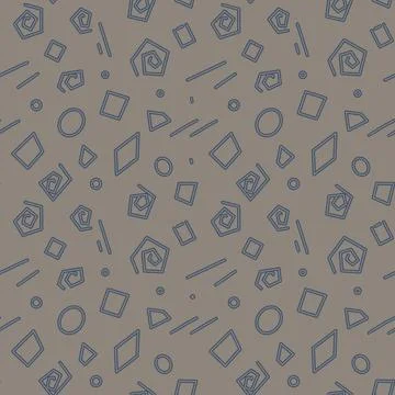 Unique geometric pattern design featuring various shapes and lines on a neu.. Stock Illustration