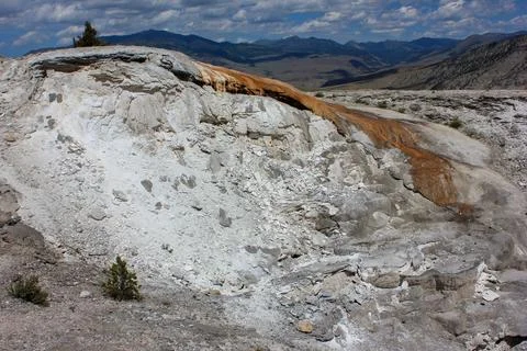 Unique geothermal features showcase vibrant mineral formations in volcanic .. Stock Photos