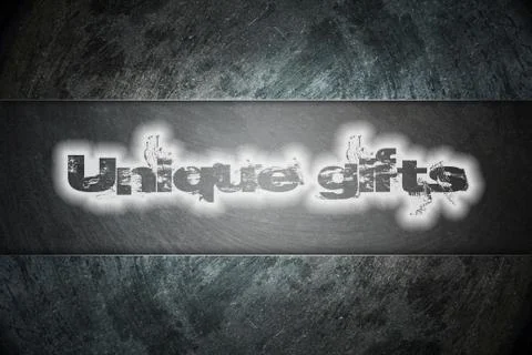 Unique gifts text on background Stock Illustration