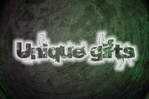 Unique gifts text on background Stock Illustration