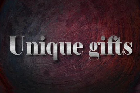 Unique gifts text on background Stock Illustration