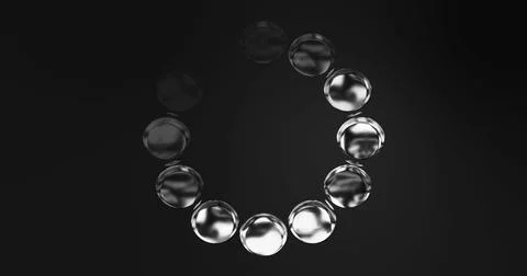 Unique GOLD circular eliptical loader animation on black. Metallic shining .. 스톡 일러스트