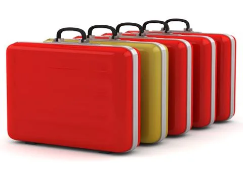 Unique gold suitcase イラスト素材