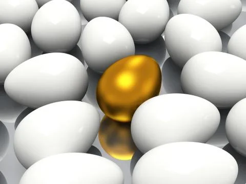Unique golden egg Stock Illustration