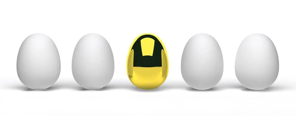 Unique golden egg Stock Illustration