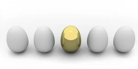 Unique golden egg Stock Illustration