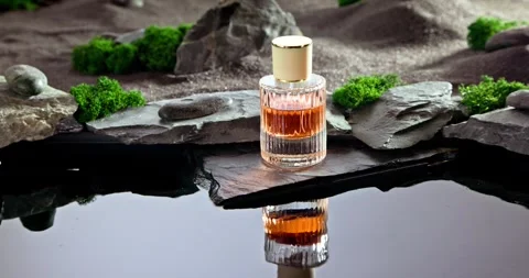 Unique golden perfume with the scent of ozone and desert. Vidéo 333538213