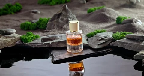 Unique golden perfume with the scent of ozone and desert. Vidéo 337372994