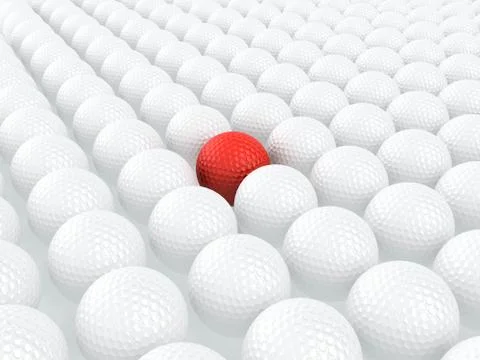 Unique golf ball Stock Illustration