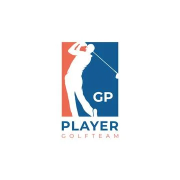 Unique golf logo Design Stock Illustration