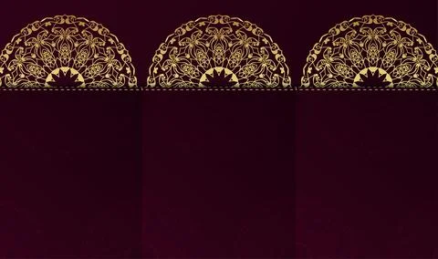Unique gradient creative gradient red golden colors mandala background Иллюстрация
