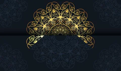 Unique gradient luxury color mandala background design premium vector Stock Illustration