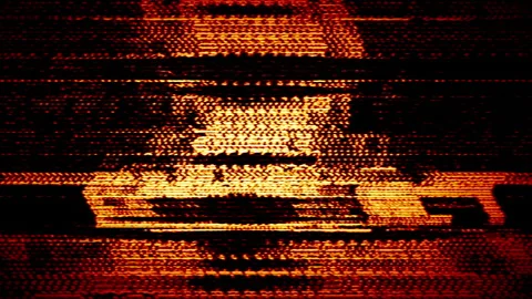 Unique graphic glitch design with an abstract pattern and vibrant colors, great Stock Footage 235039589