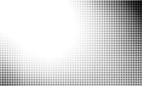 Unique halftone pattern with scattered black dots forming an optical gradient on Stock Illustration