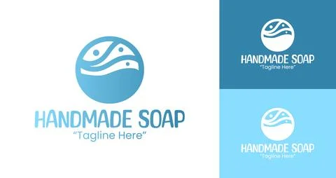 Unique Handmade Soap Logo Stock Illustration