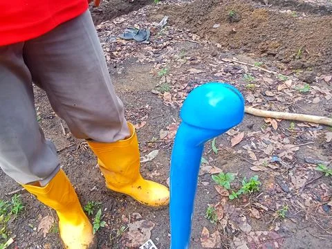 Unique hoe handle  Stock Photos