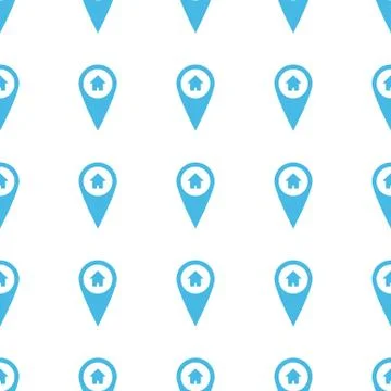 Unique Home pointer seamless pattern Stock Illustration