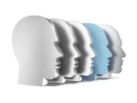 Unique human head Иллюстрация