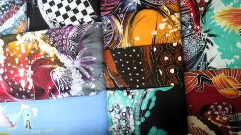 Unique Indonesian batik patterns offer a various color art background Stock Photos