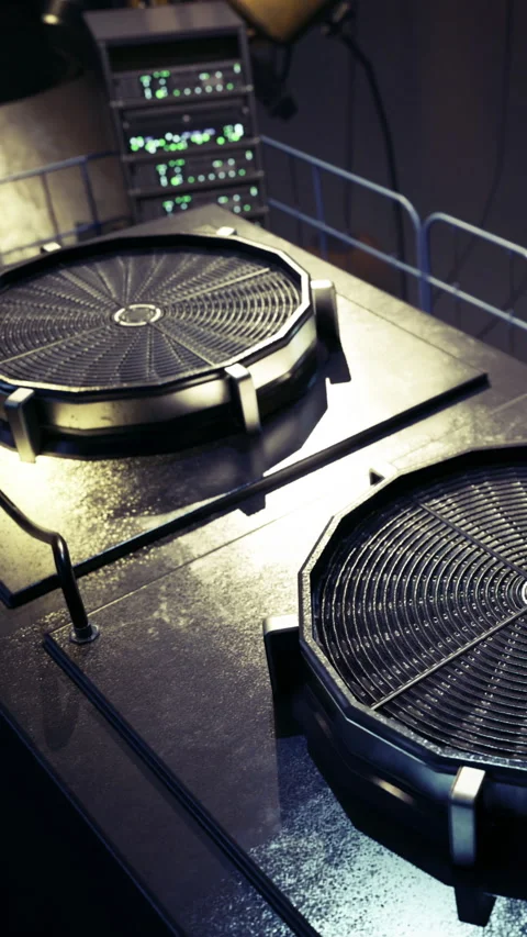 Unique industrial kitchen setup showcasing high tech cooking surfaces in action Stockbeeldmateriaal 331841022