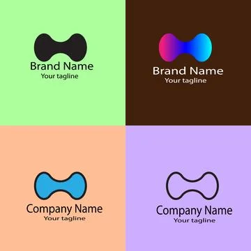 Unique Infinity Flow Symbol Logo Design Stock Illustration