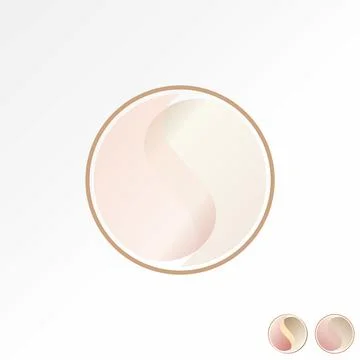 Unique initial letter S font shadow soul yin yang monogram tech painting Stock Illustration