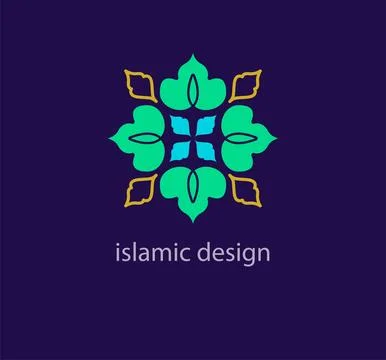 Unique islamic logo design template style. Stock Illustration