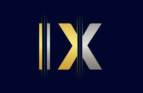 Unique iX letter logo Icon vector template. Stock Illustration
