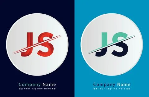 Unique JS letter logo Icon vector template. Stock Illustration