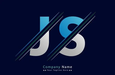Unique JS letter logo Icon vector template. Stock Illustration