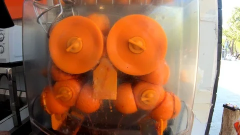 An unique juice machine of Kunming, China Stock Footage 105433475