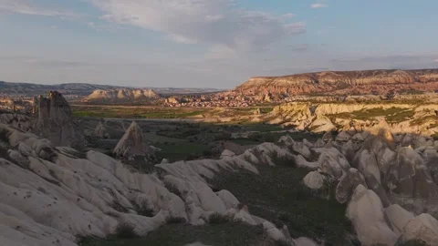 Unique landscape of Cappadocia Stock Footage 309748843