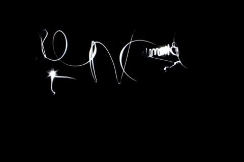 Unique laser design with some alphabets of name Stock Photos