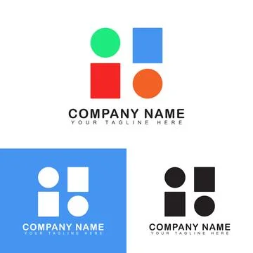 Unique letter i logo Stock Illustration