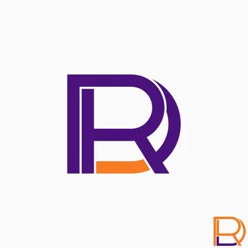 Unique letter RD or DW font on connect. Related to initial or monogram Stock Illustration