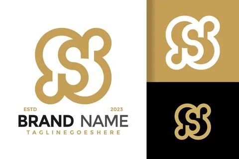 Unique letter S initials monogram logo vector icon illustration Illustrazione stock