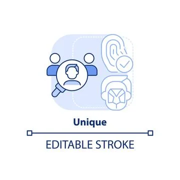 Unique light blue concept icon Stock Illustration