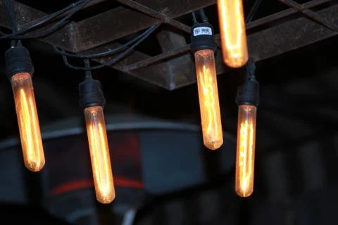 Unique lights on the ceiling 스톡 사진