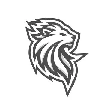 Unique Lion Logo Stock Illustration