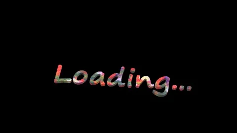 A unique "Loading" inscription on a black background. Stock-Footage 341701184
