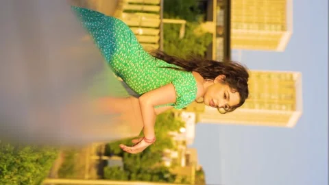 Unique looking model natural superstar celebrity famous popular social Stock Footage 253548218