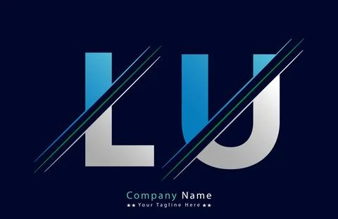 Unique LU letter logo Icon vector template. Stock Illustration