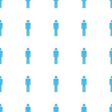 Unique Man seamless pattern Illustrazione stock