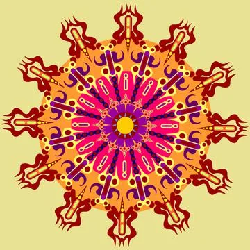Unique Mandalas Design With Combination Shape Stock Illustration