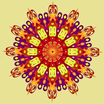 Unique Mandalas Design With Combination Shape Illustrazione stock
