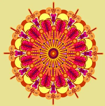 Unique Mandalas Design With Combination Shape Illustrazione stock