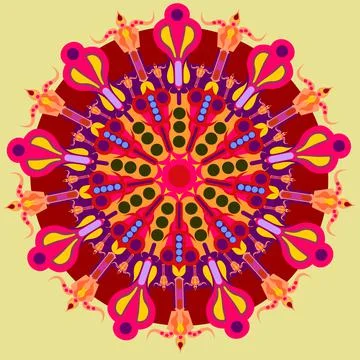 Unique Mandalas Design With Combination Shape Illustrazione stock