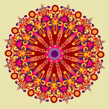 Unique Mandalas Design With Combination Shape Illustrazione stock