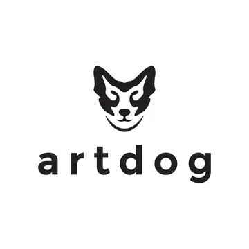 Unique mask dog logo design vector graphic symbol icon sign illustration cr.. Stock-Illustration