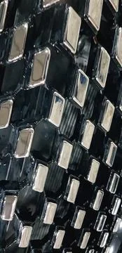 Unique media pattern Objects, details of Technology design of production part Stock Photos